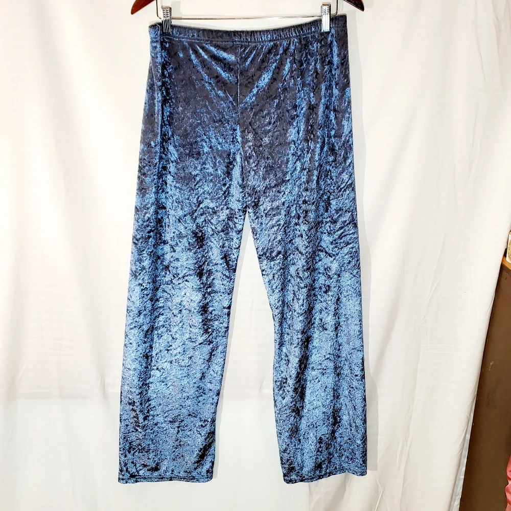 Baby Blue💙 Crushed Velvet Lounge Pants. Large. #WEEKEND - Picture 2 of 5